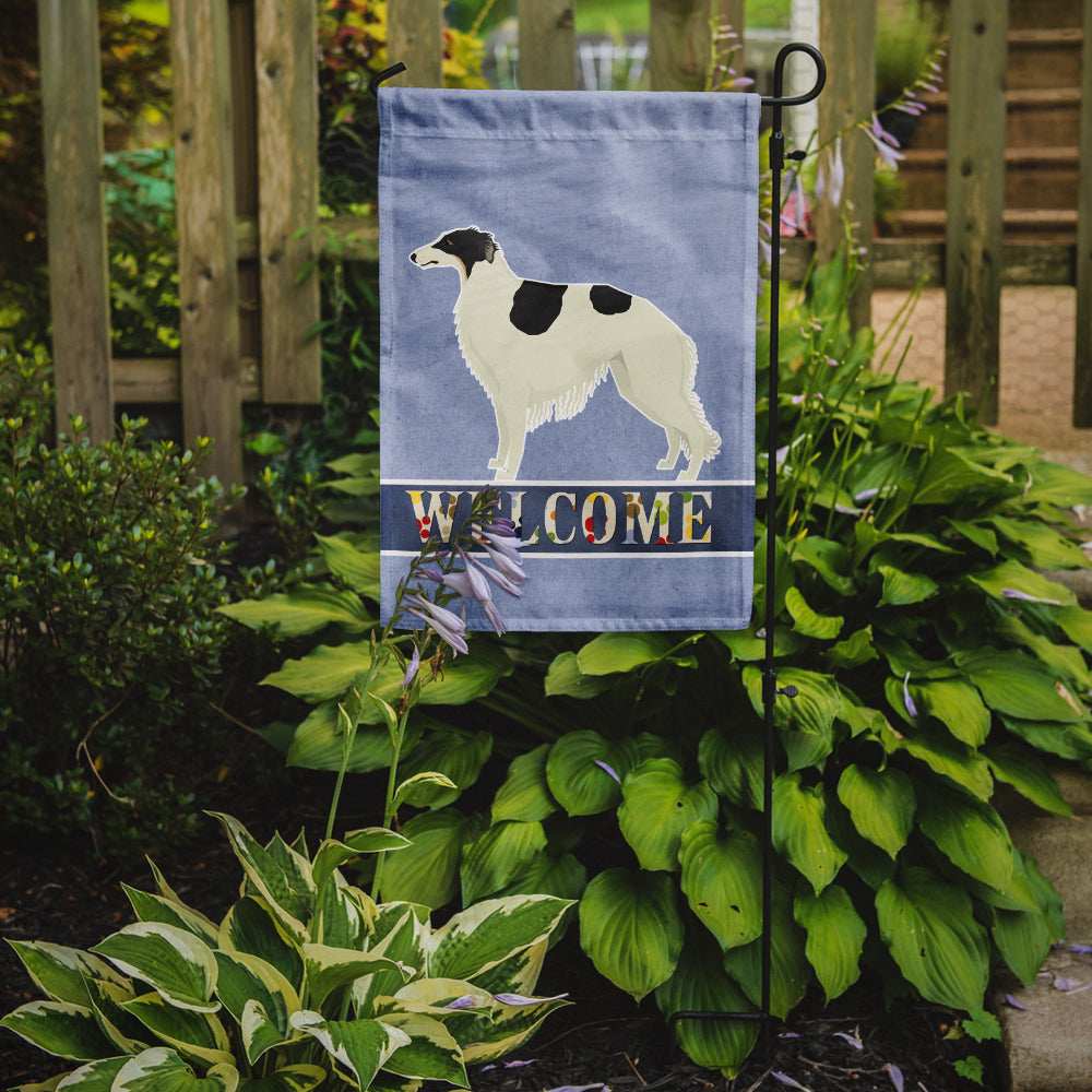 Borzoi Welcome Flag Garden Size CK3583GF  the-store.com.