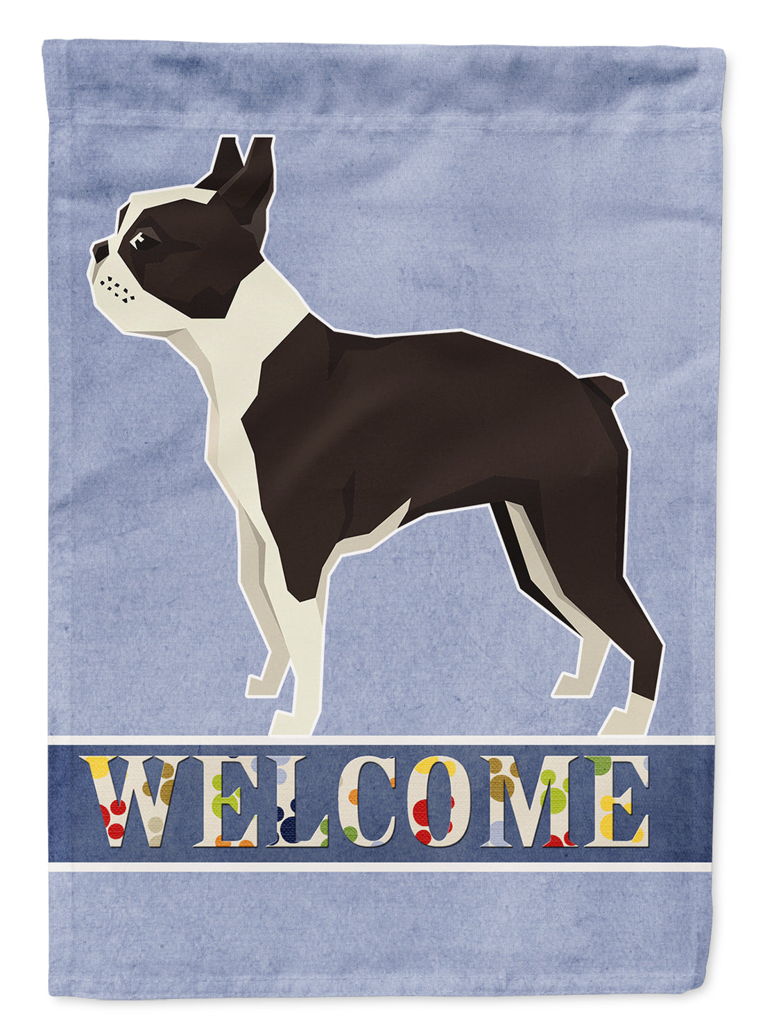 Boston Terrier Welcome Flag Garden Size CK3584GF  the-store.com.