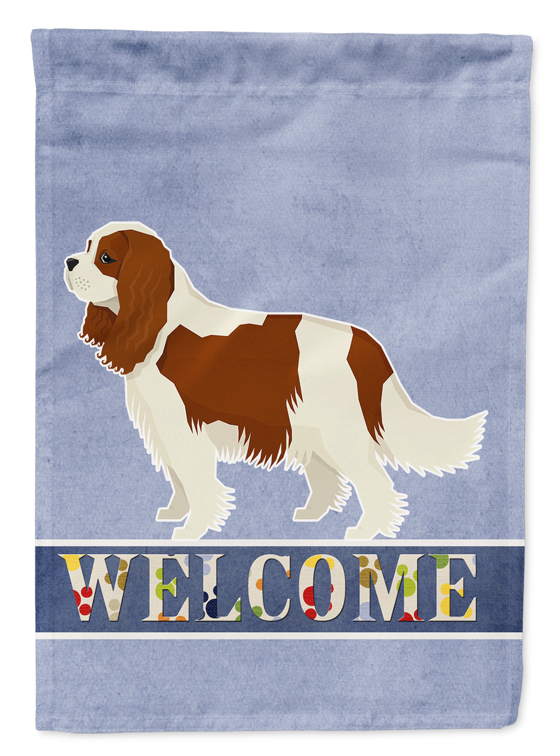 Cavalier Spaniel Welcome Flag Garden Size CK3588GF  the-store.com.