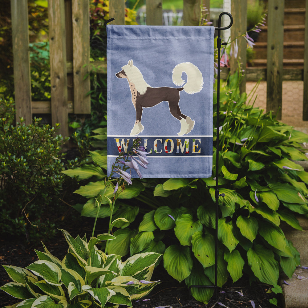 Chinese Crested Welcome Flag Garden Size CK3590GF  the-store.com.