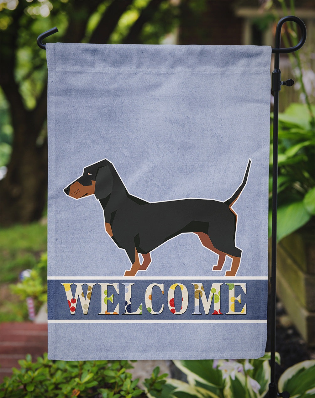 Dachshund Welcome Flag Garden Size CK3592GF  the-store.com.