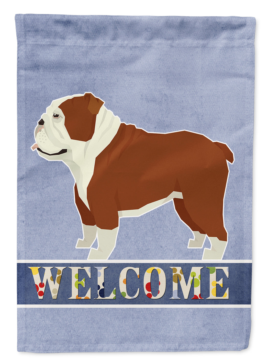 English Bulldog Welcome Flag Garden Size CK3595GF  the-store.com.