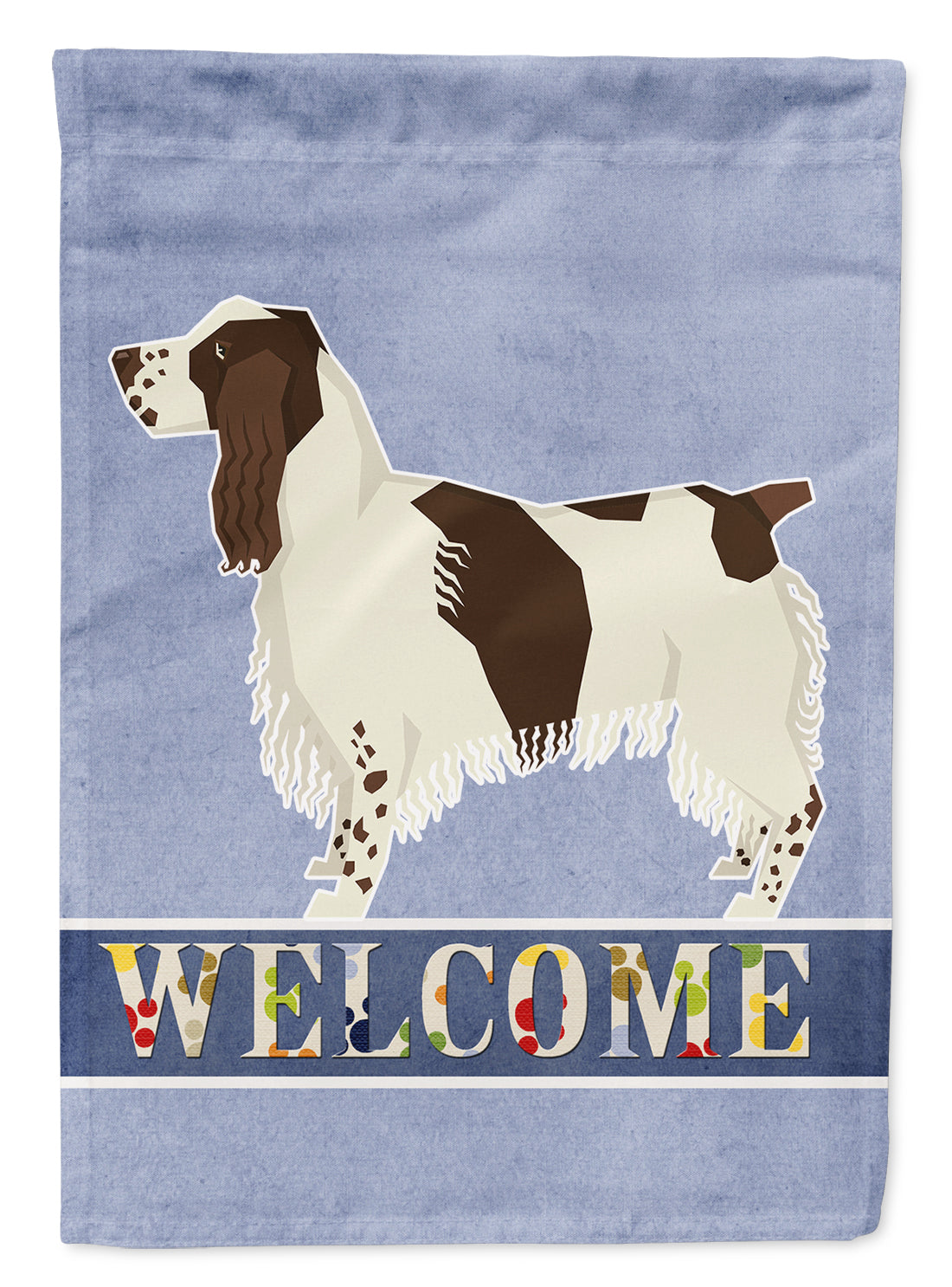 English Springer Spaniel Welcome Flag Garden Size CK3596GF  the-store.com.