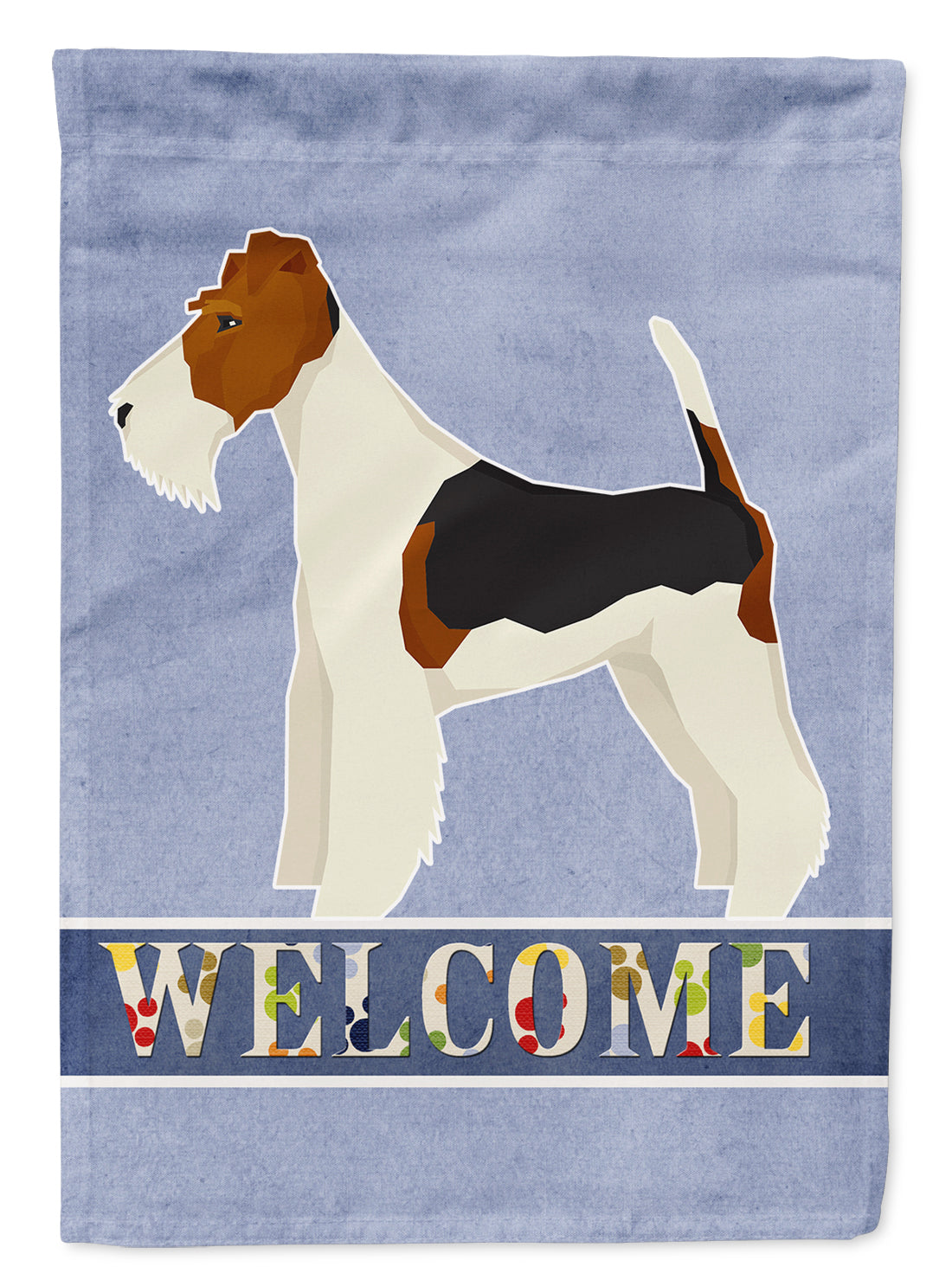 Fox Terrier Welcome Flag Garden Size CK3597GF  the-store.com.