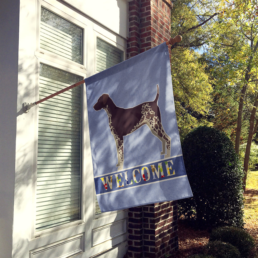 German Shorthaired Pointer Welcome Flag Canvas House Size CK3600CHF  the-store.com.