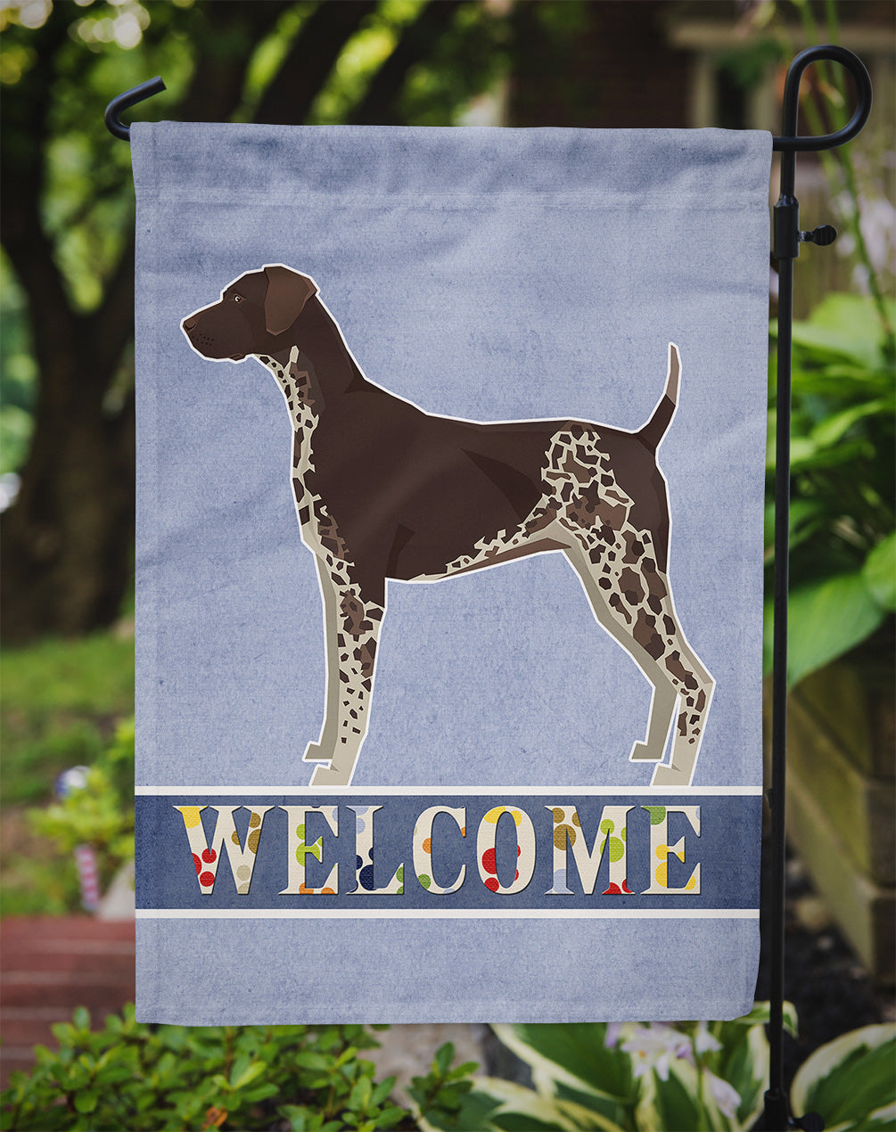 German Shorthaired Pointer Welcome Flag Garden Size CK3600GF  the-store.com.