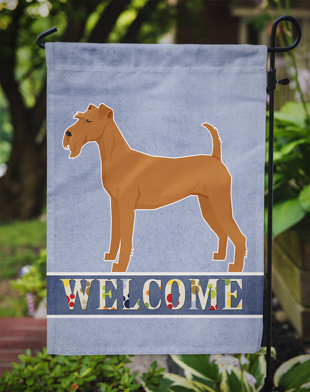 Irish Terrier Welcome Flag Garden Size CK3605GF  the-store.com.