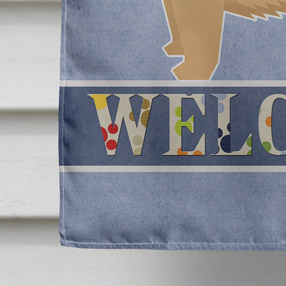 Norwich Terrier Welcome Flag Canvas House Size CK3610CHF  the-store.com.