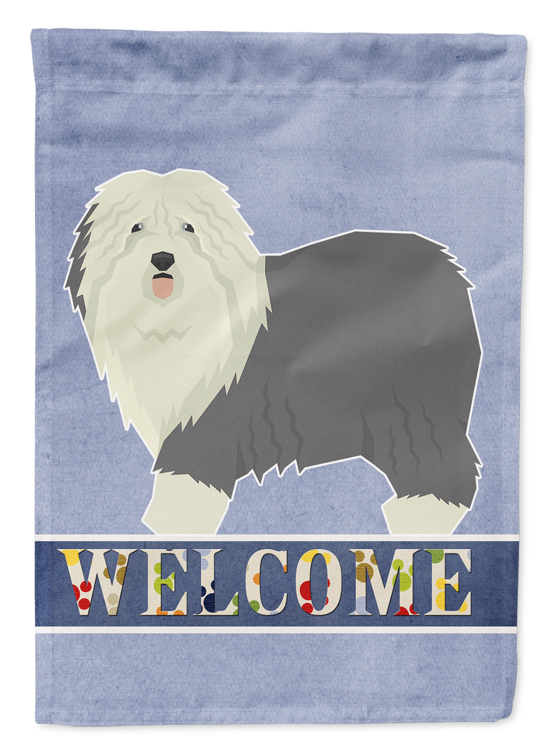 Old English Sheepdog Welcome Flag Garden Size CK3611GF  the-store.com.