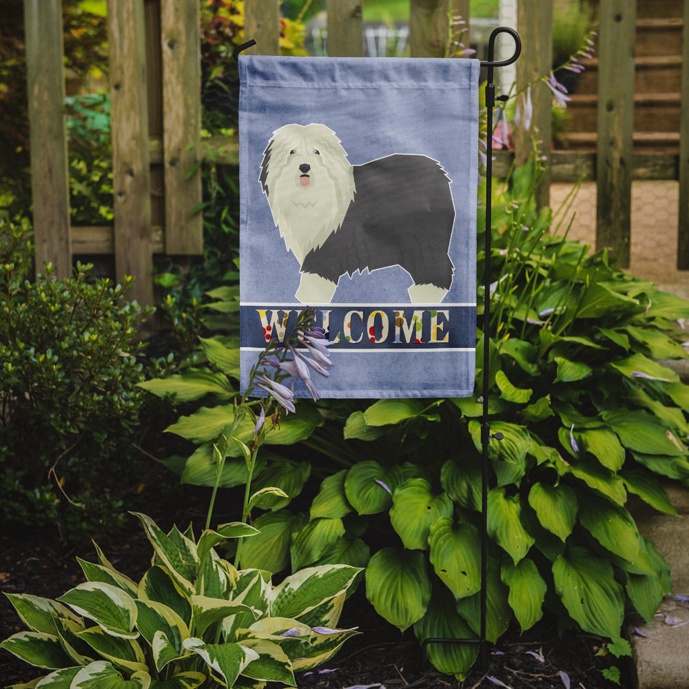 Old English Sheepdog Welcome Flag Garden Size CK3611GF  the-store.com.