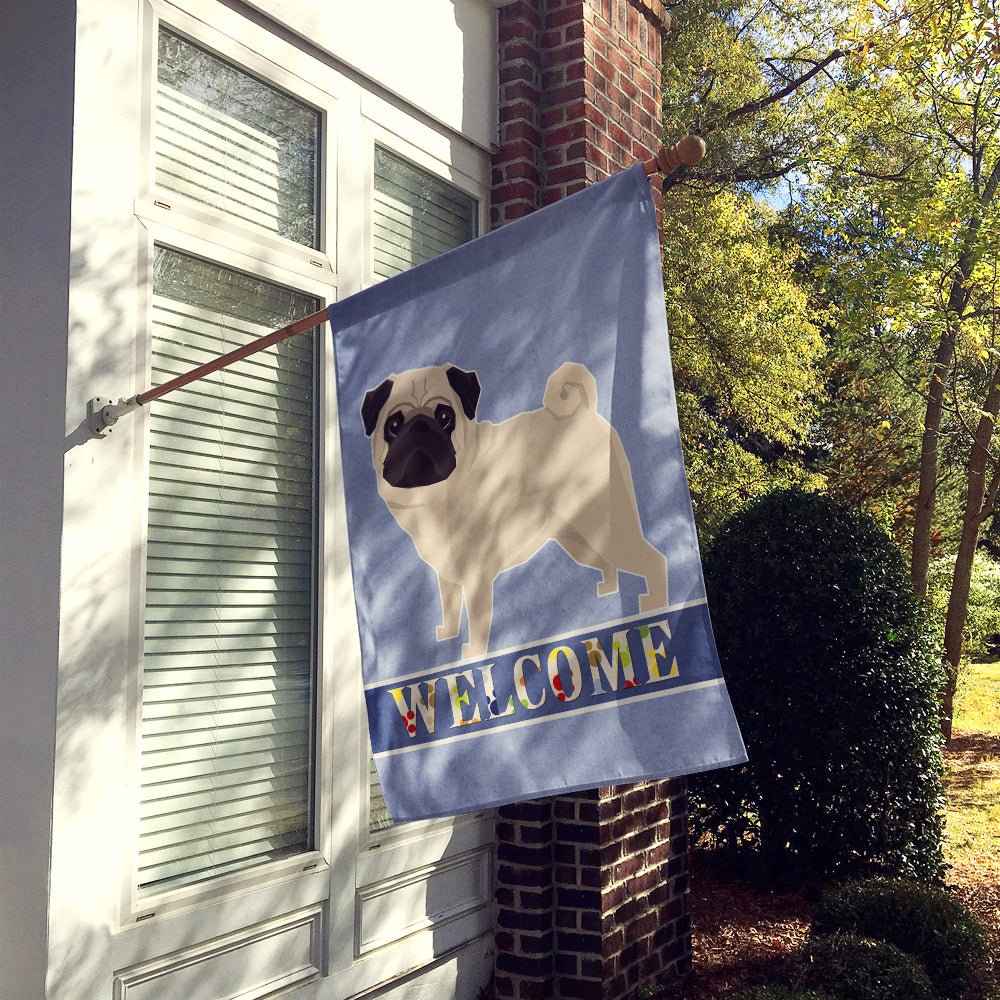 Pug Welcome Flag Canvas House Size CK3616CHF  the-store.com.