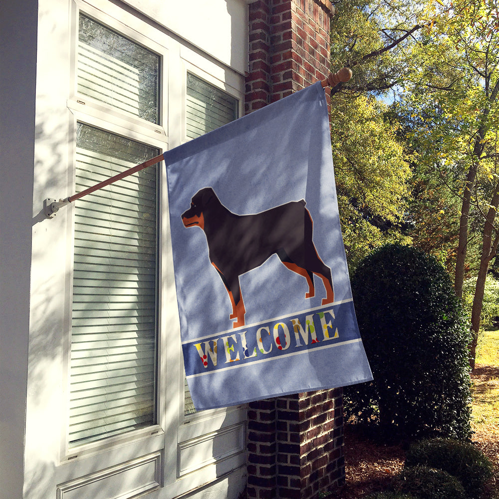 Rottweiler Welcome Flag Canvas House Size CK3617CHF  the-store.com.