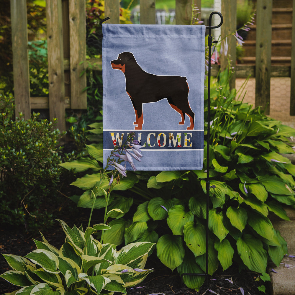 Rottweiler Welcome Flag Garden Size CK3617GF  the-store.com.