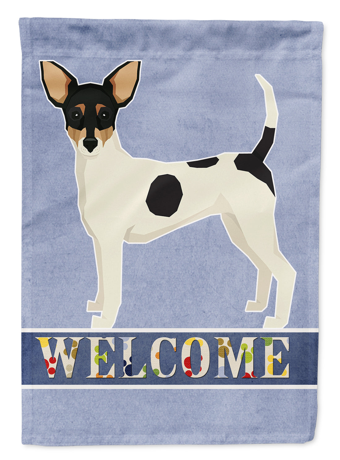 Toy Fox Terrier Welcome Flag Canvas House Size CK3626CHF  the-store.com.