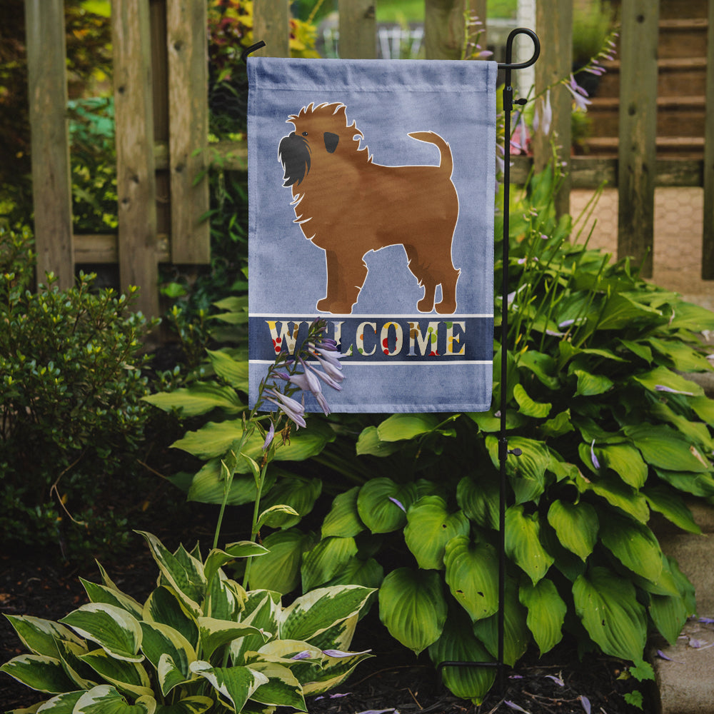 Tan Affenpinscher Welcome Flag Garden Size CK3631GF  the-store.com.