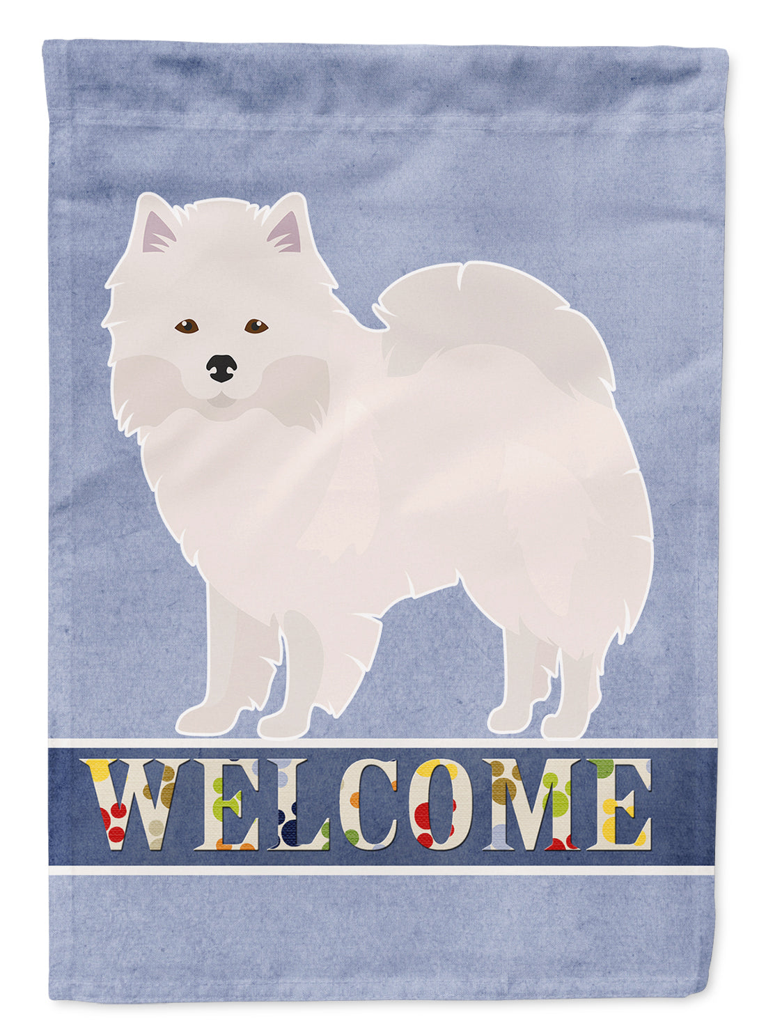 American Eskimo Welcome Flag Canvas House Size CK3633CHF  the-store.com.