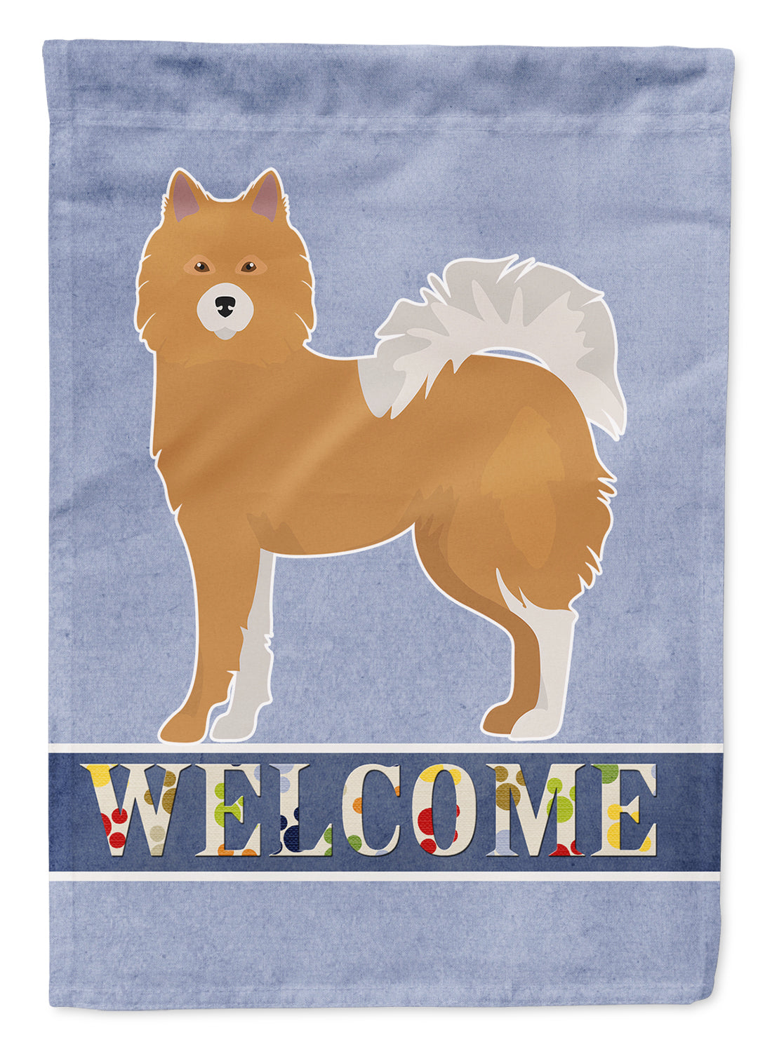 Brown & White Elo dog Welcome Flag Garden Size CK3643GF  the-store.com.