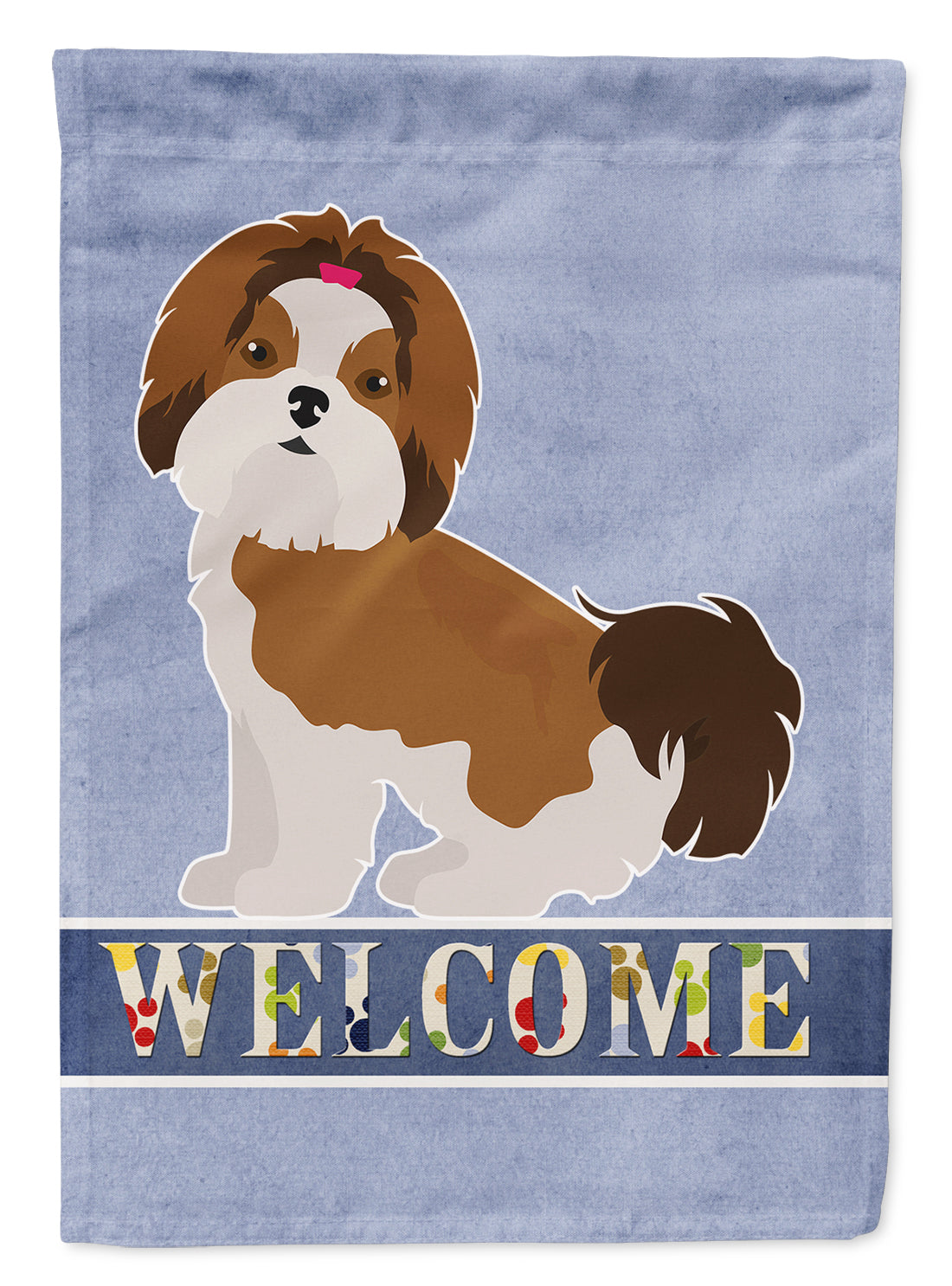 Imperial Shih Tzu Welcome Flag Canvas House Size CK3651CHF  the-store.com.