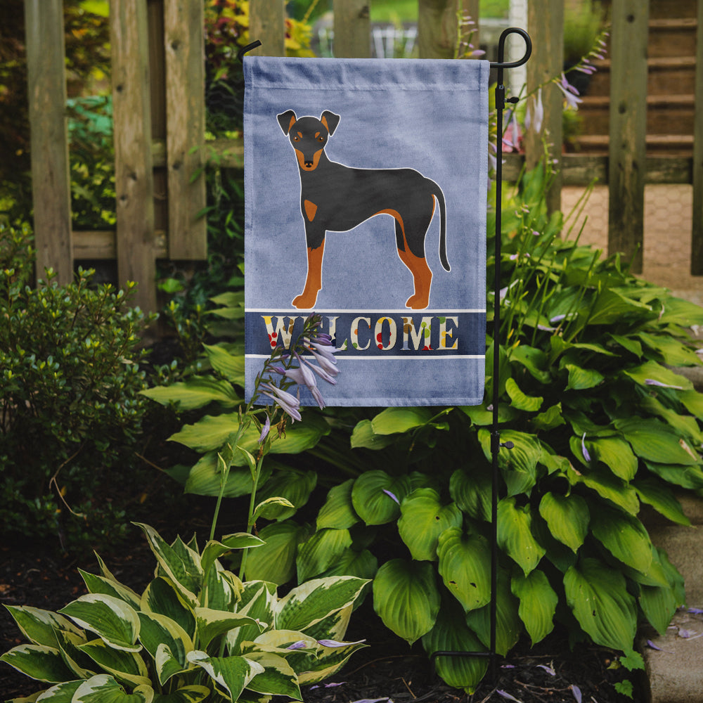 Manchester Terrier Welcome Flag Garden Size CK3664GF  the-store.com.