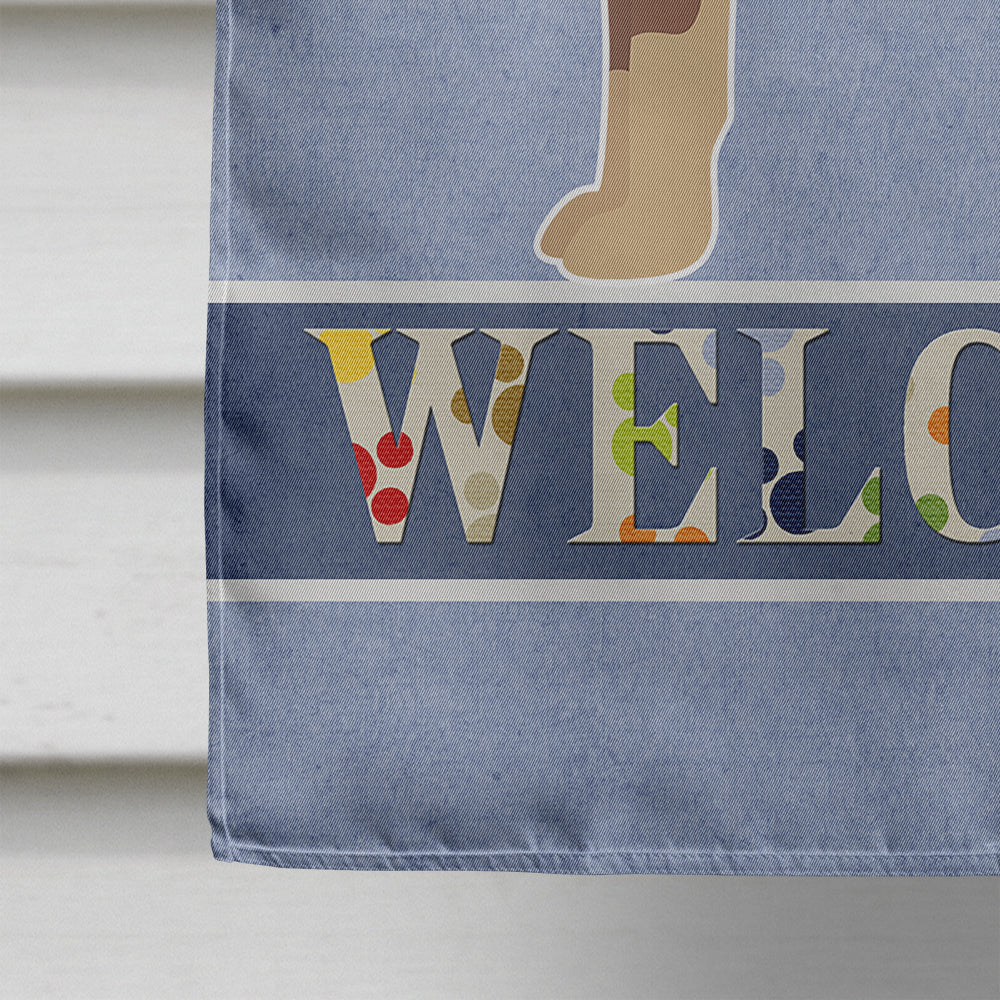 Miniature Fox Terrier Welcome Flag Canvas House Size CK3666CHF  the-store.com.