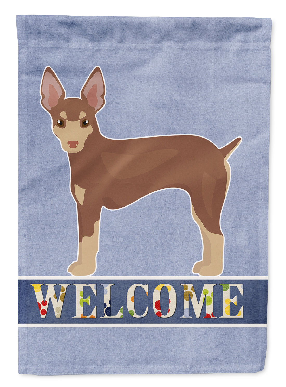 Miniature Fox Terrier Welcome Flag Garden Size CK3666GF  the-store.com.