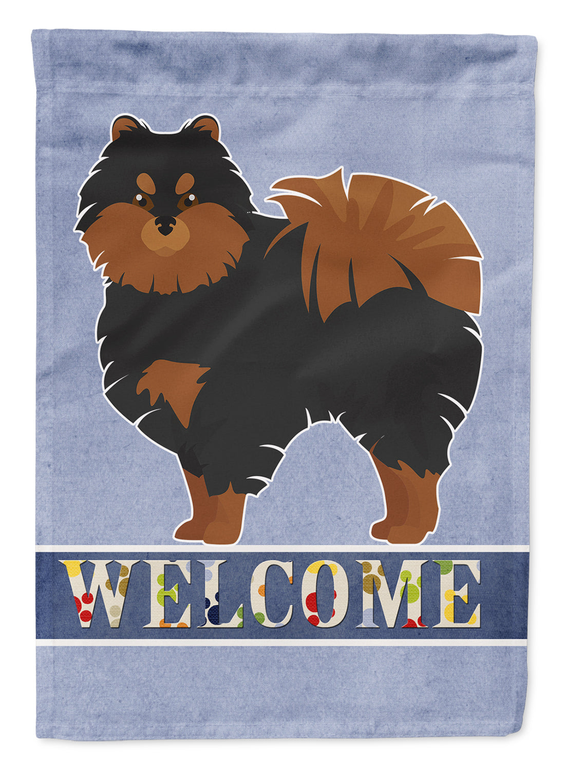 Pomeranian Welcome Flag Garden Size CK3669GF  the-store.com.