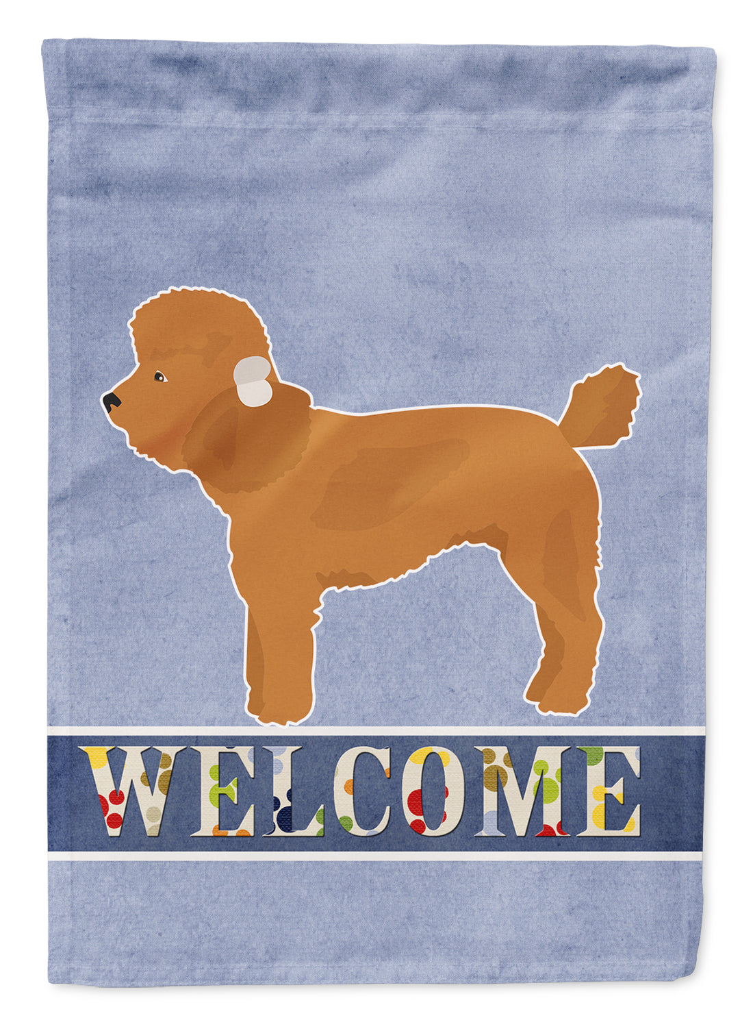 Toy Poodle Welcome Flag Canvas House Size CK3671CHF  the-store.com.