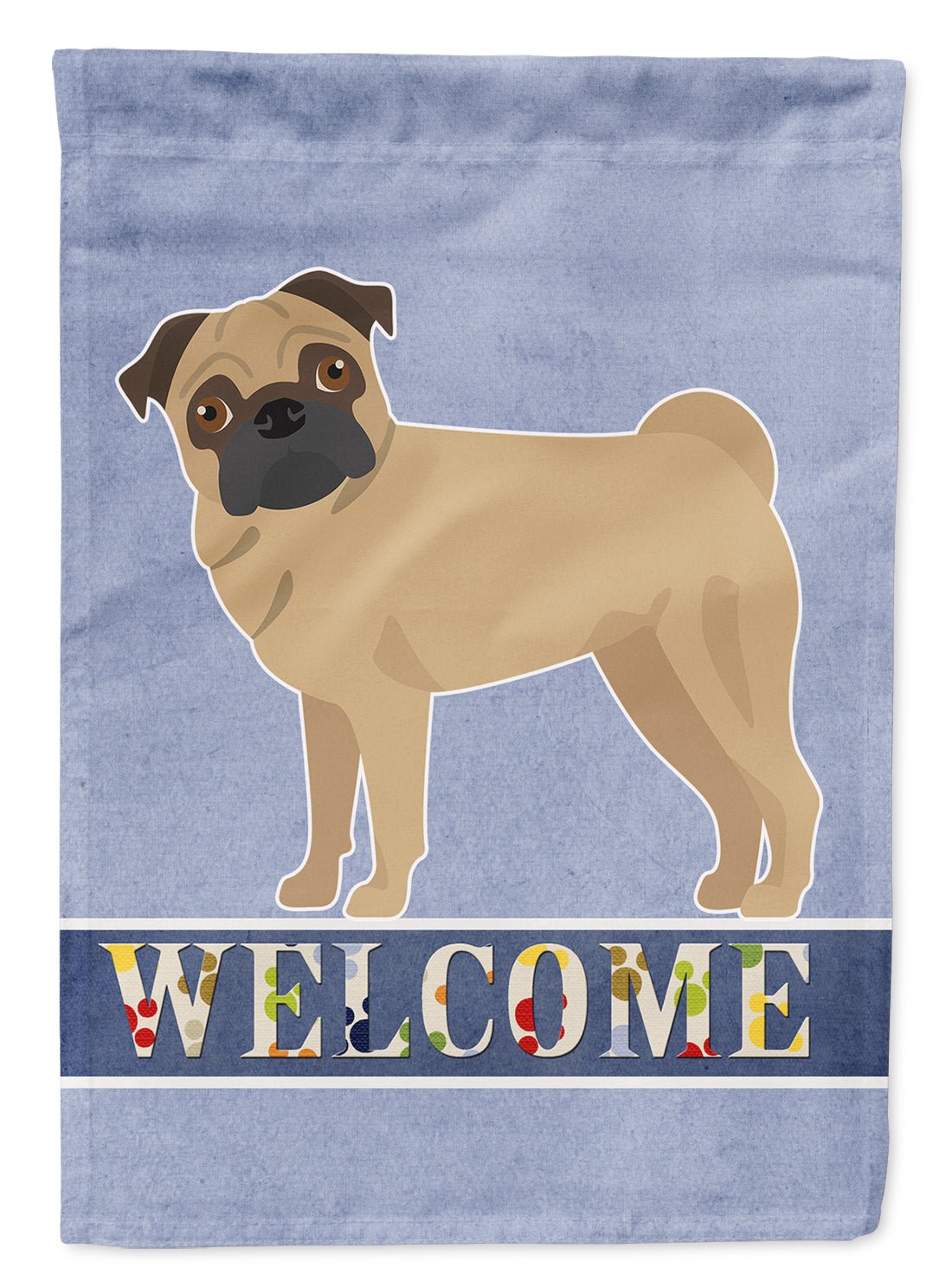 Pug Welcome Flag Garden Size CK3673GF  the-store.com.