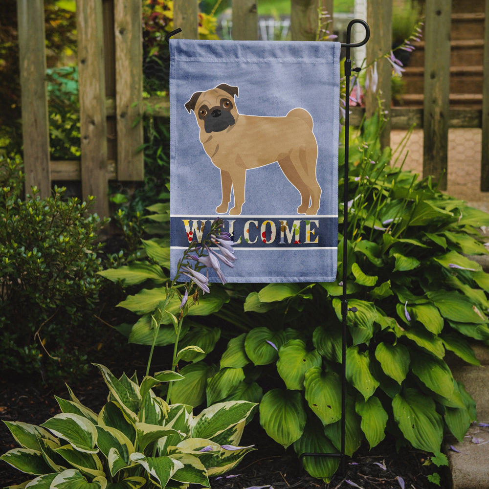 Pug Welcome Flag Garden Size CK3673GF  the-store.com.