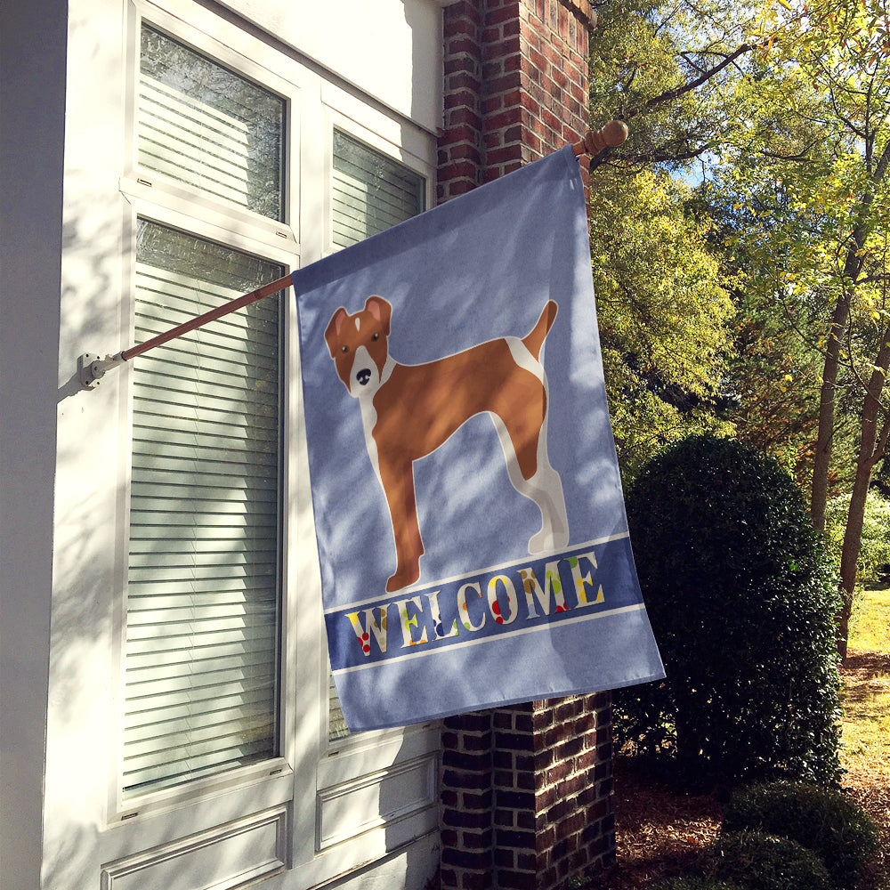 Rat Terrier Welcome Flag Canvas House Size CK3674CHF  the-store.com.