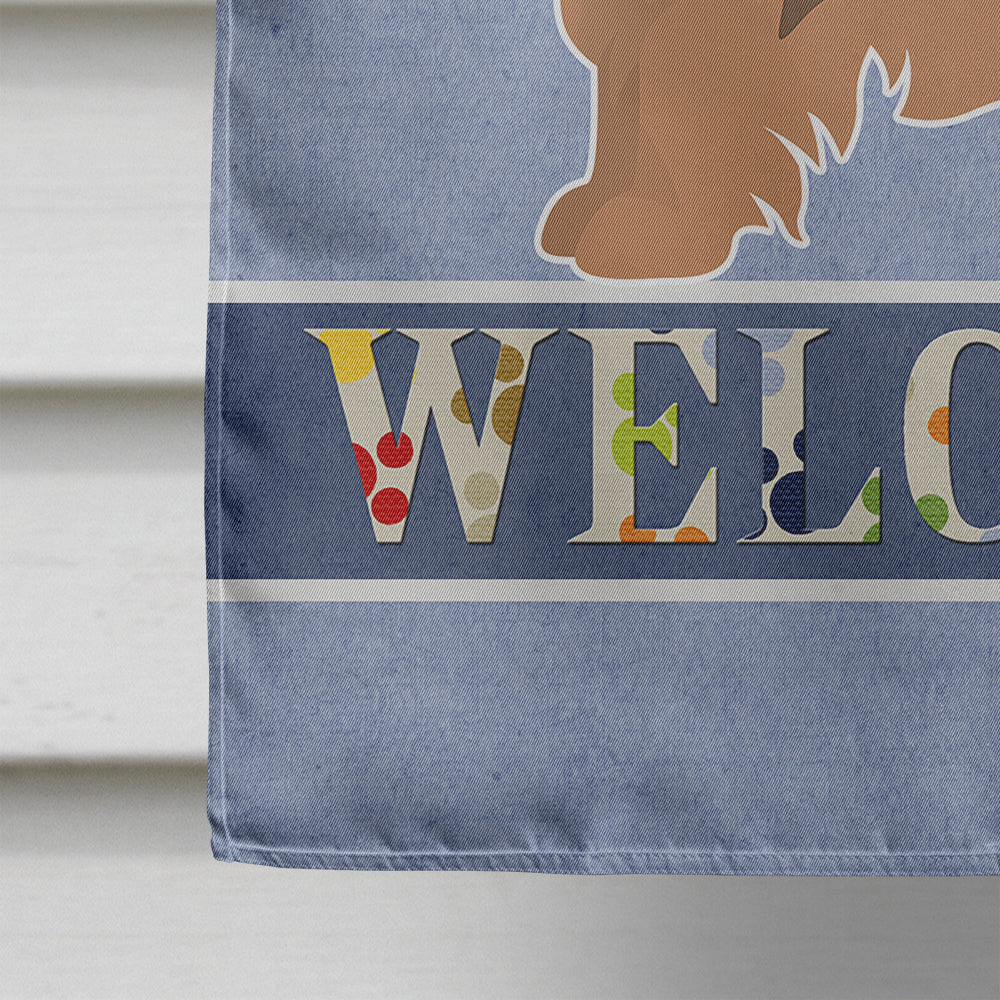 Tibetan Spaniel Welcome Flag Canvas House Size CK3680CHF  the-store.com.