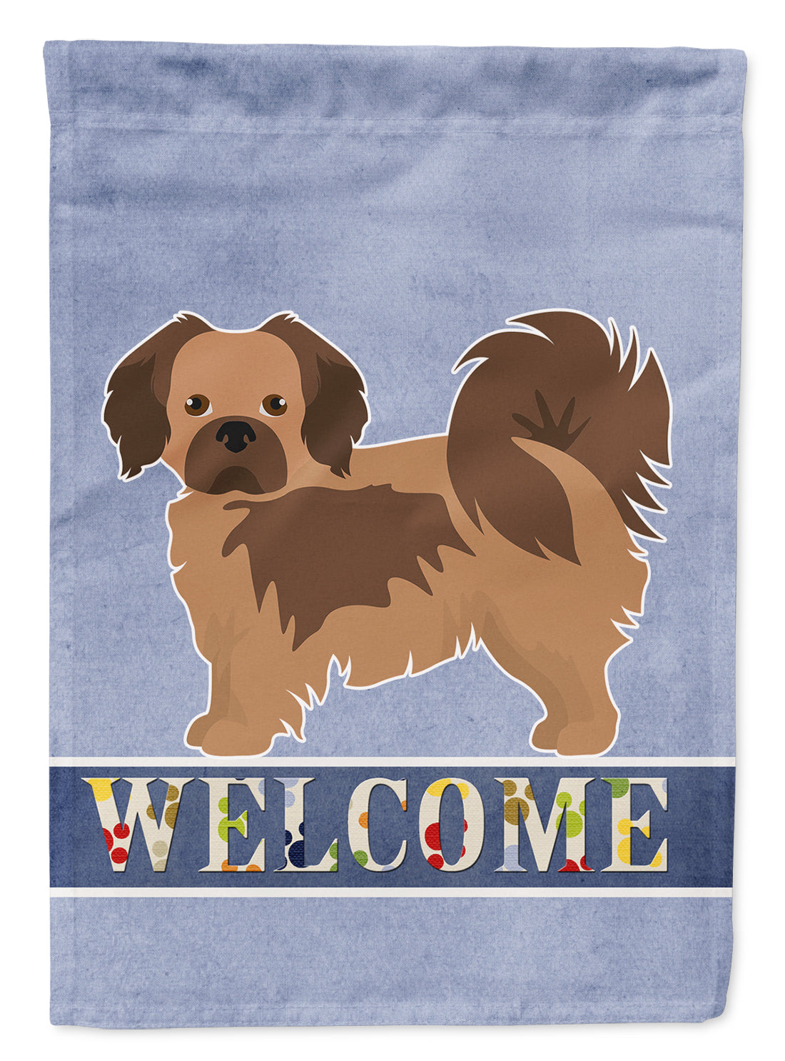 Tibetan Spaniel Welcome Flag Garden Size CK3680GF  the-store.com.