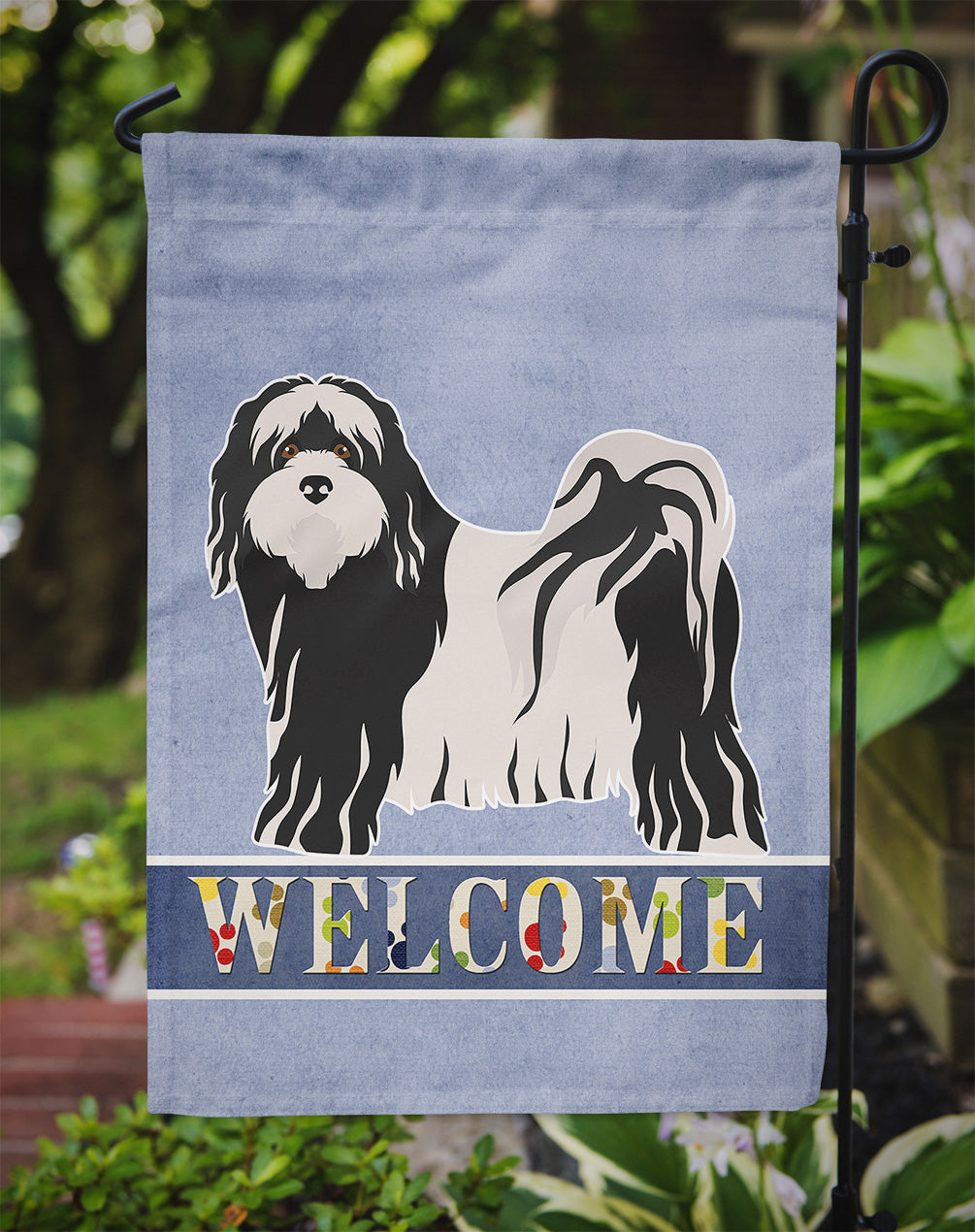 Tibetan Terrier Welcome Flag Garden Size CK3681GF  the-store.com.