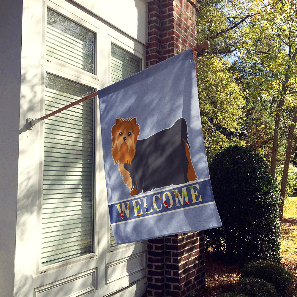 Yorkshire Terrier Welcome Flag Canvas House Size CK3682CHF  the-store.com.