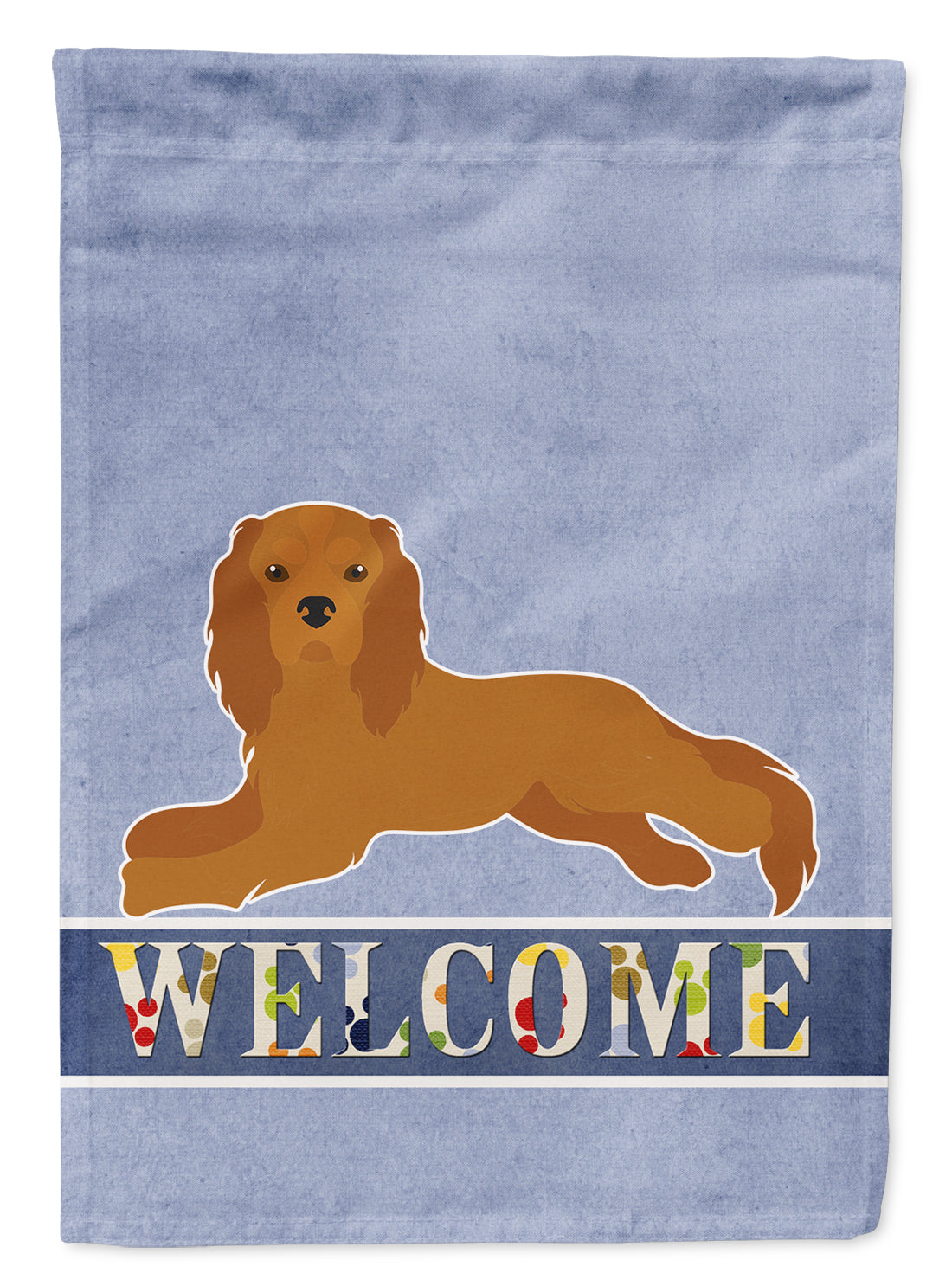 Ruby Cavalier King Charles Spaniel Welcome Flag Garden Size CK3687GF  the-store.com.