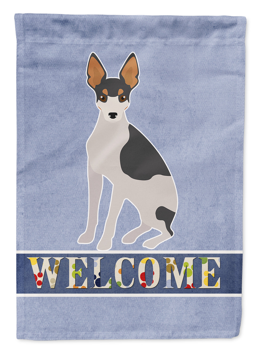 Miniature Fox Terrier #2 Welcome Flag Garden Size CK3694GF  the-store.com.