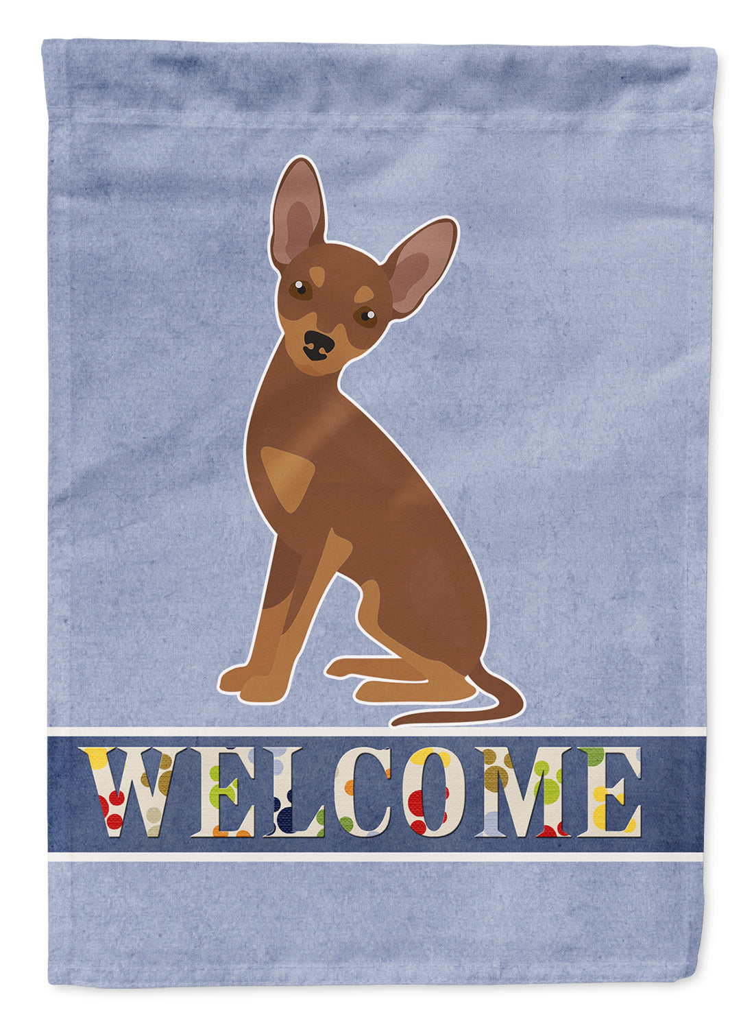 Brown Prague Ratter Welcome Flag Canvas House Size CK3700CHF  the-store.com.