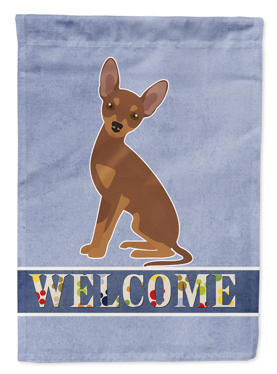 Brown Prague Ratter Welcome Flag Garden Size CK3700GF  the-store.com.