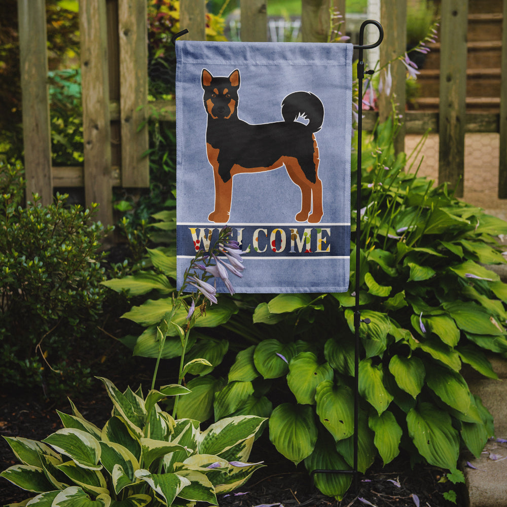 Akita Shepherd Black and Tan Welcome Flag Garden Size CK3704GF  the-store.com.