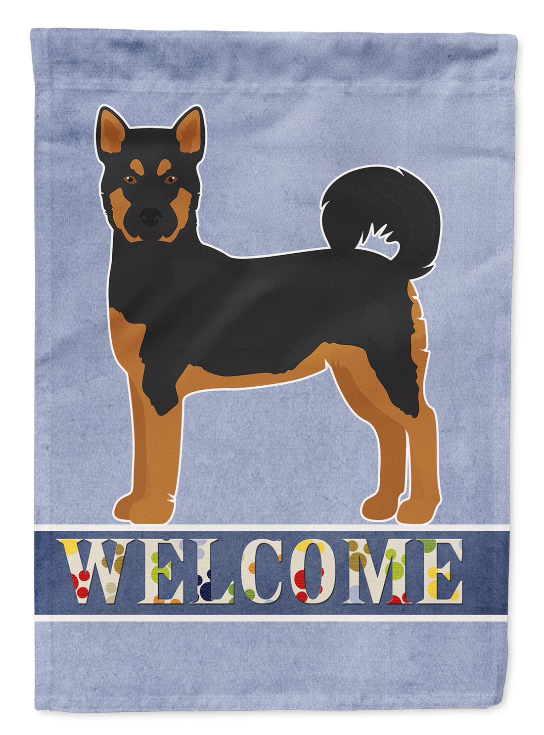 Akita Shepherd Black and Tan Welcome Flag Garden Size CK3704GF  the-store.com.