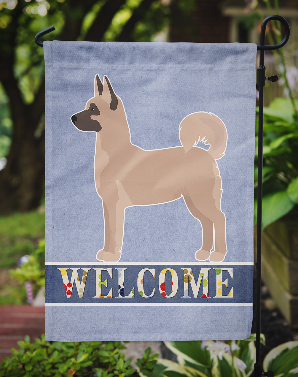 Akita Shepherd Welcome Flag Garden Size CK3705GF  the-store.com.