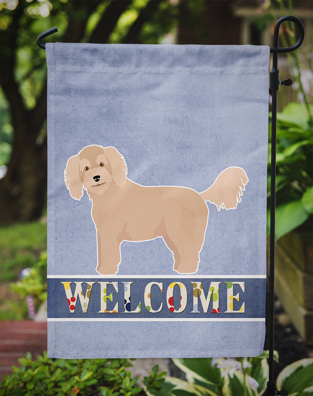 Bichpoo Welcome Flag Garden Size CK3712GF  the-store.com.