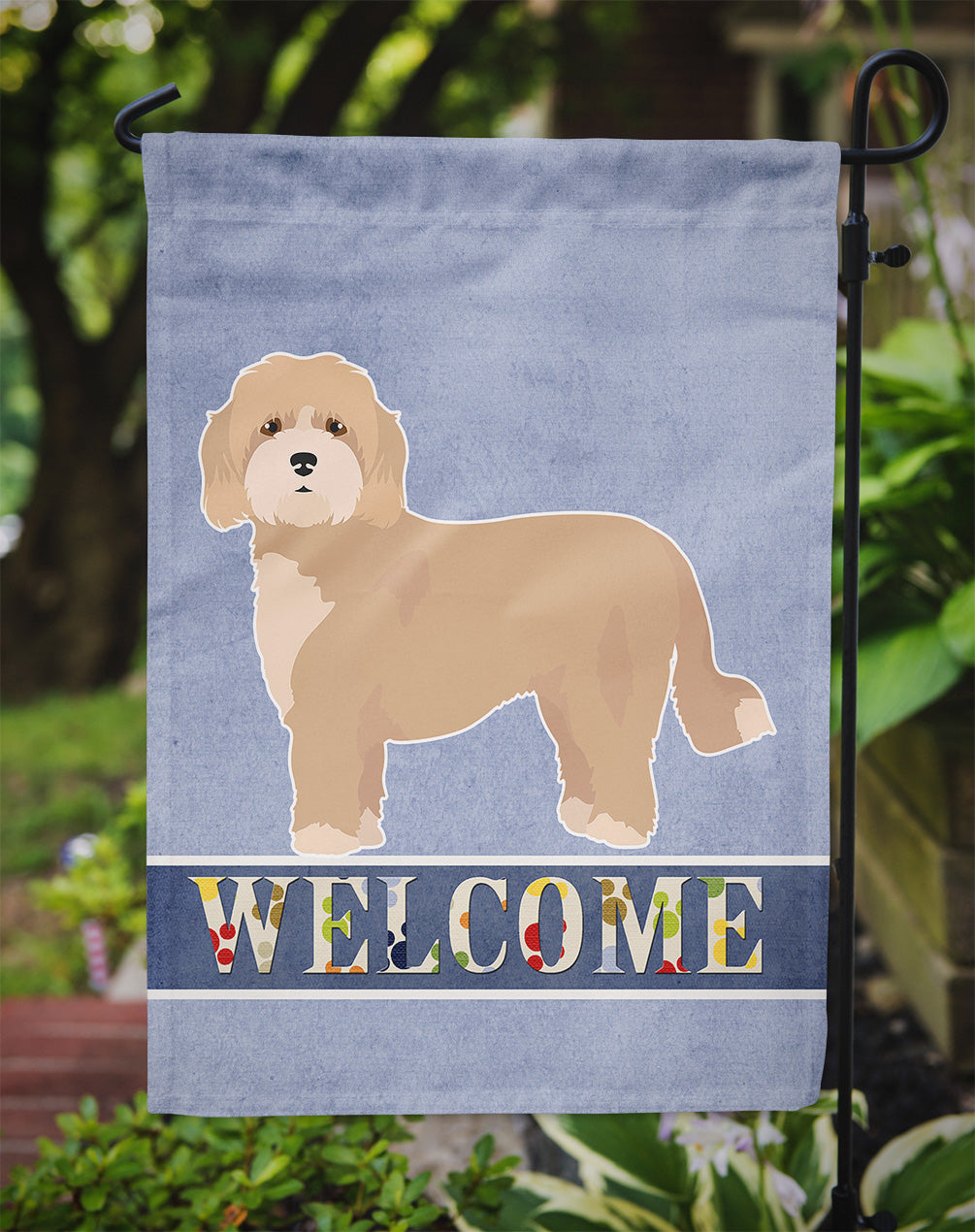 Cavachon Welcome Flag Garden Size CK3716GF  the-store.com.