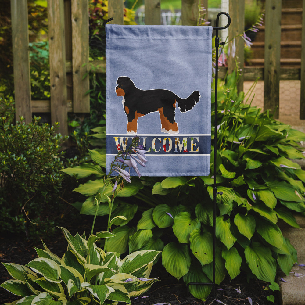 Black and Tan Cavapoo Welcome Flag Garden Size CK3717GF  the-store.com.