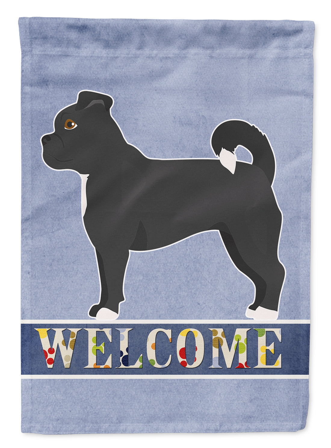 Black Chug Welcome Flag Canvas House Size CK3726CHF  the-store.com.