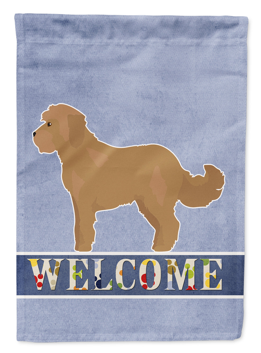 Tan Cockapoo Welcome Flag Canvas House Size CK3728CHF  the-store.com.