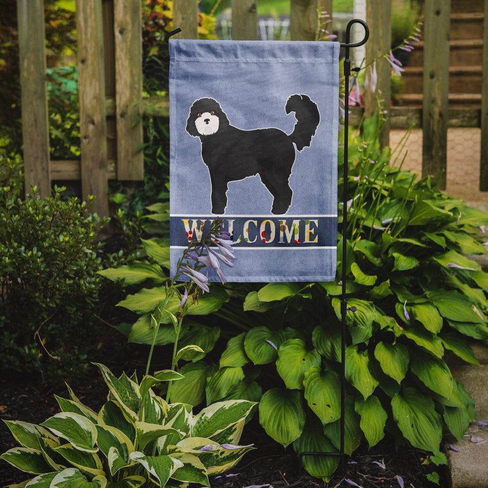 Black Cockapoo Welcome Flag Garden Size CK3729GF  the-store.com.