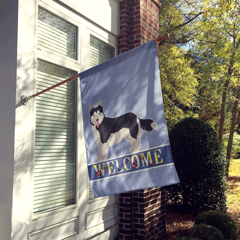 Corgi Husky Mix #2 Welcome Flag Canvas House Size CK3731CHF  the-store.com.