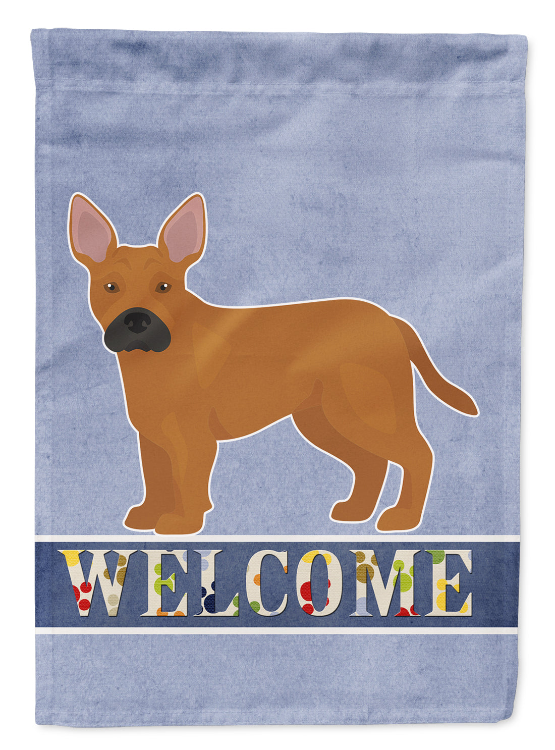 Tan French Bulldog Pit Bull Mix Welcome Flag Canvas House Size CK3734CHF  the-store.com.