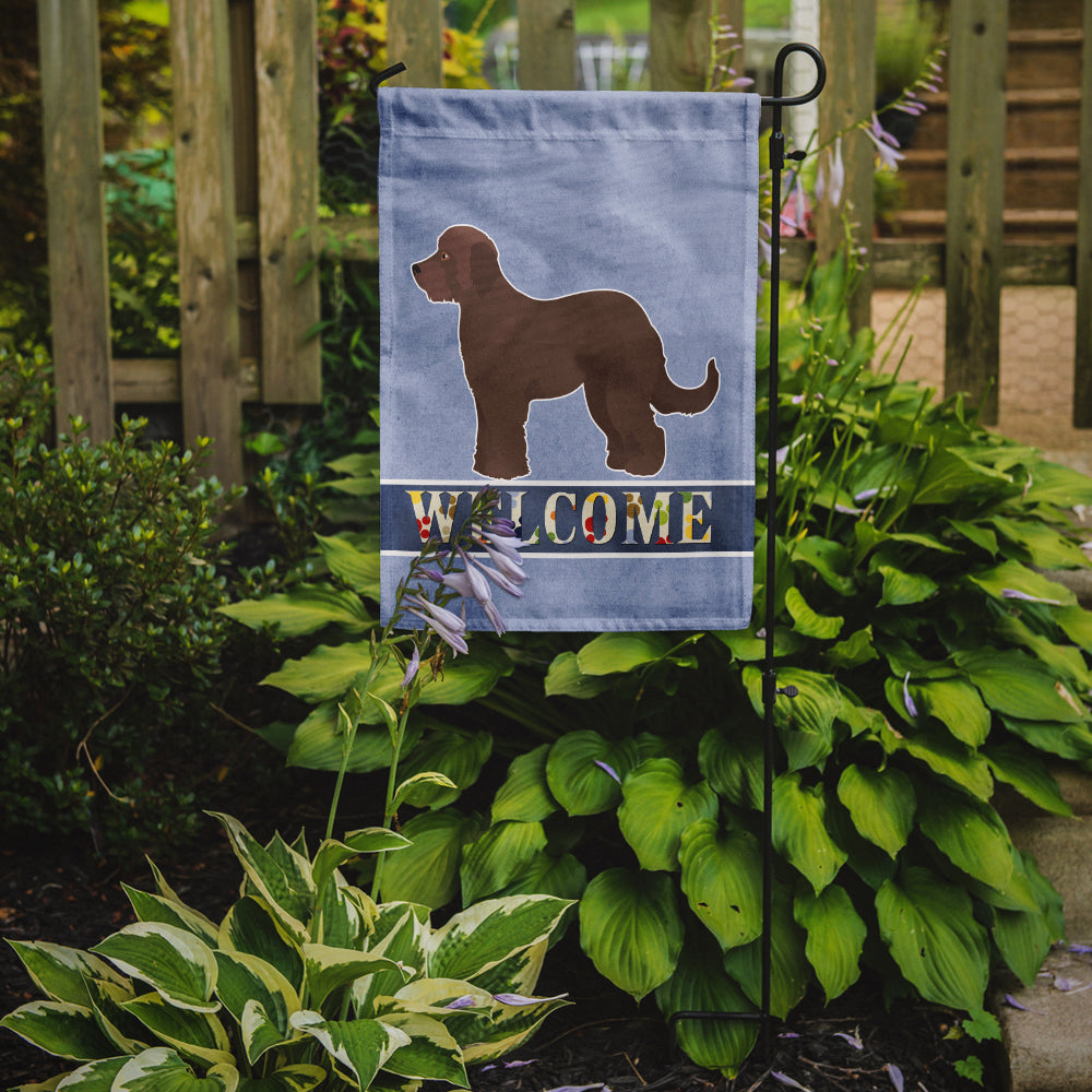 Brown Goldendoodle Welcome Flag Garden Size CK3744GF  the-store.com.